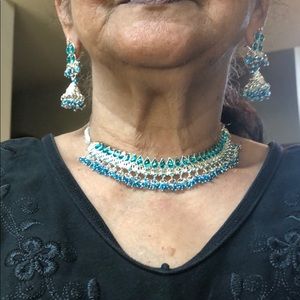 Indian style jewelry in blue